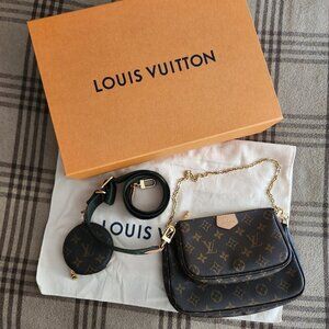 Louis Vuitton Multi Pochette & Accessories in Khak, Authentic